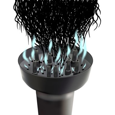 Diffuser hair. Nozzle for the hair dryer clipart