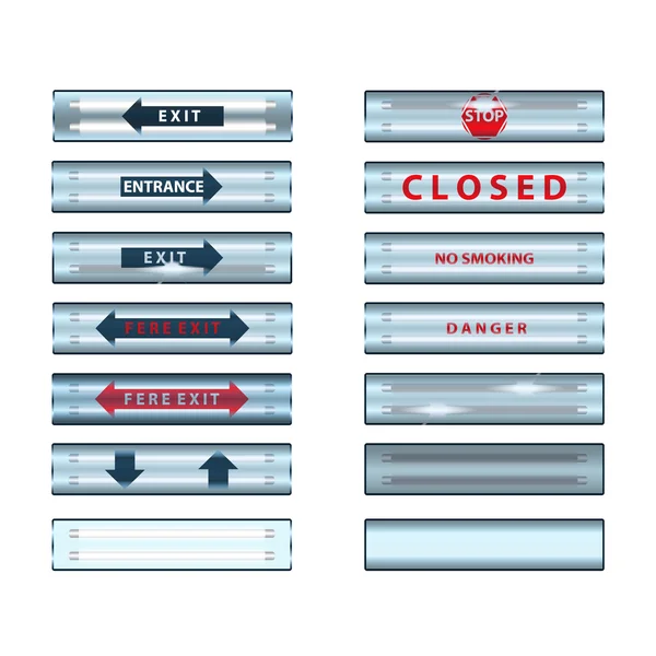 İşaretçiler ve yazıt ile işaretler. Bir billboard aydınlatma lambaları ile yer. Beyaz bir arka plan konumunda. Vektör çizim