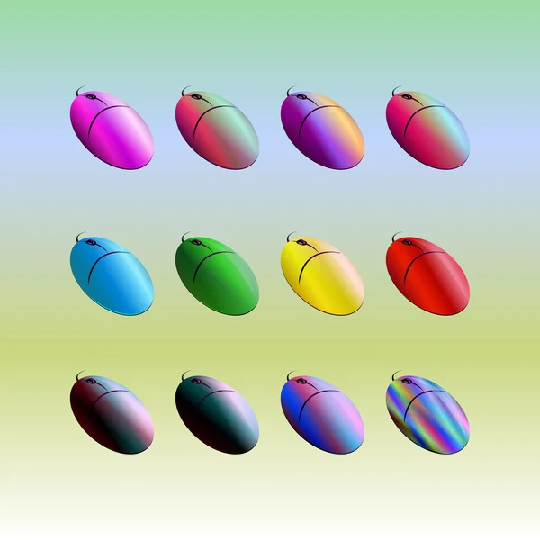 renk bilgisayar fare renkli arka plan üzerinde