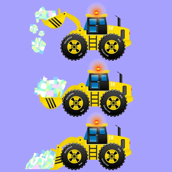 Bulldozer yellow performs different functions your bucket.