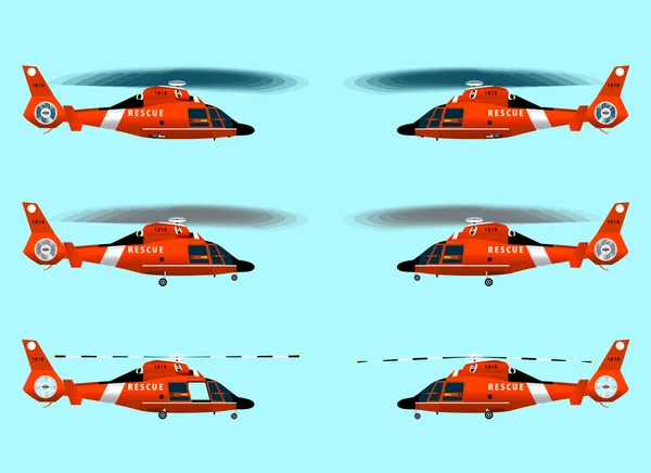 Kırmızı kurtarma helikopteri