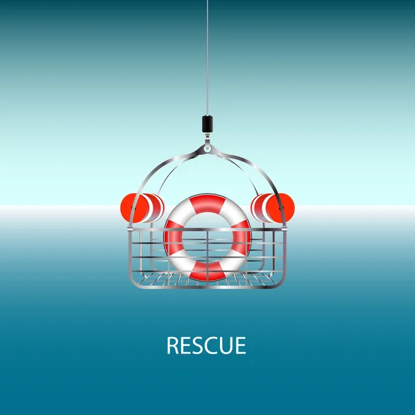 Basket for helicopter rescue