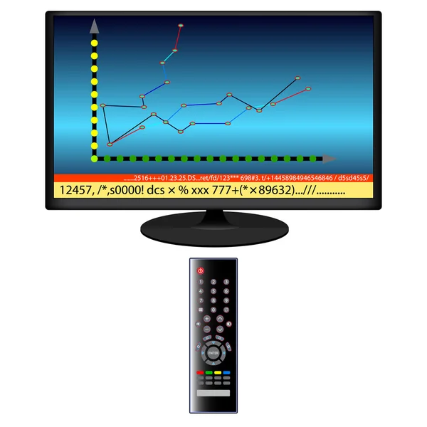 TV and remote control TV. Infographics