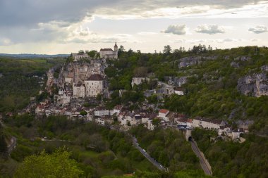 Rocamadour ortaçağ şehir Midi Pyrenees içinde kez izlendi. Miras Unesco
