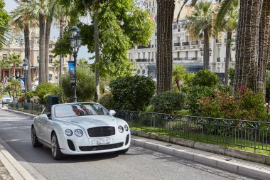 Ağustos 2011 Monte Carlo, Monako. Hayat sokaklarda. İnsanların rahatlamak ve Casino çevresinde yürüyüş