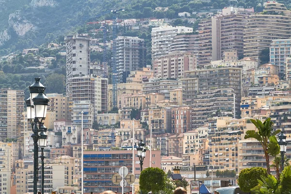 蒙特 Carlo，摩纳哥。这个城市的建筑。街道房屋, — 图库照片