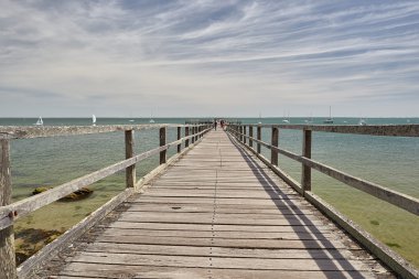 kumsalları, kıyı şeridi ve ormanlar Noirmoutier Adası.