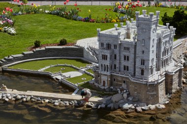 Park Minimundus am Worthersee. En ünlü tarihi binalar ve yapılar dünyanın modelleri. ölçek 1:25