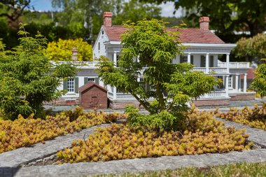 Park Minimundus am Worthersee. En ünlü tarihi binalar ve yapılar dünyanın modelleri. ölçek 1:25