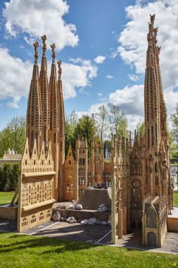 Park Minimundus am Worthersee. En ünlü tarihi binalar ve yapılar dünyanın modelleri. ölçek 1:25