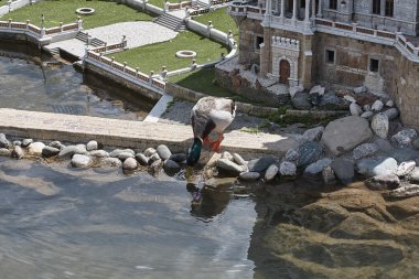 Park Minimundus am Worthersee. En ünlü tarihi binalar ve yapılar dünyanın modelleri. ölçek 1:25