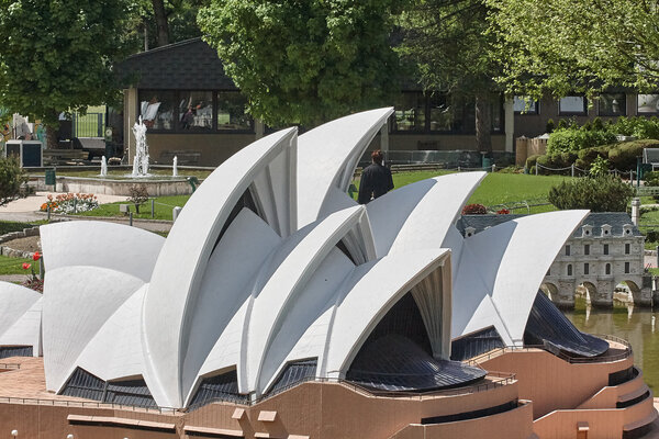 Park Minimundus am Worthersee. Models of the most famous historical buildings and structures in the world. 1:25 scale