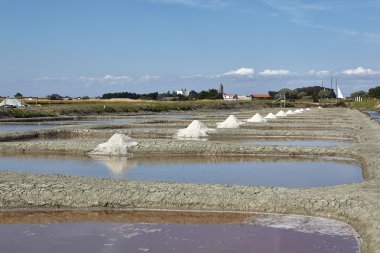 Salt production on the island of Noirmoutier clipart