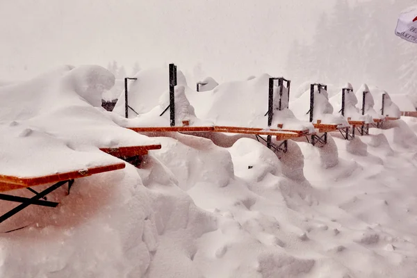 Winter landscape in Saalbach, Austria — Stock Photo, Image