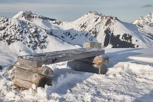 Paisaje invernal en Saalbach, Austria —  Fotos de Stock