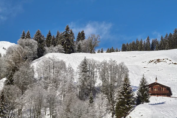 Winter landscape in Saalbach, Austria Stock Image