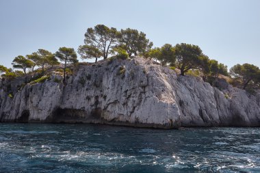 Calanques. Akdeniz kıyılarında Provence, Fransa