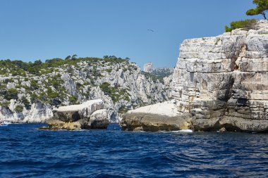 Calanques. Akdeniz kıyılarında Provence, Fransa