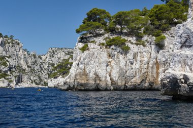 Calanques. Akdeniz kıyılarında Provence, Fransa
