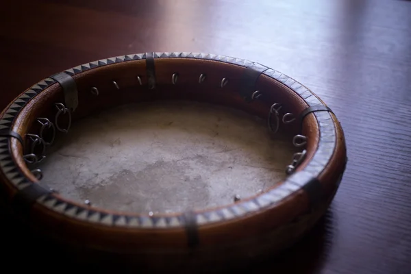 L'instrument de musique uzbek traditionnel doira , — Photo