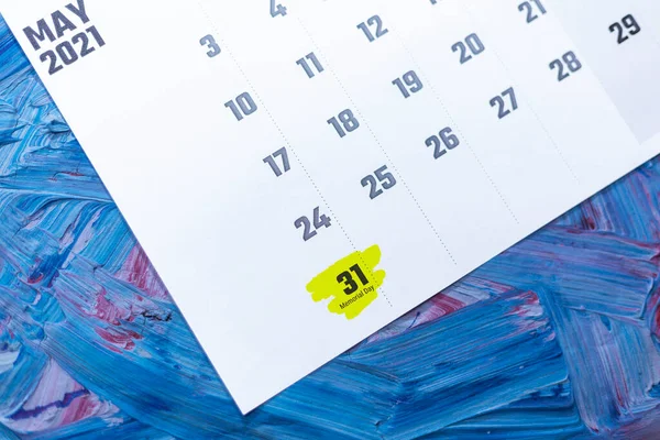 May 2021 calendar. Monthly calendar — Stock Photo, Image