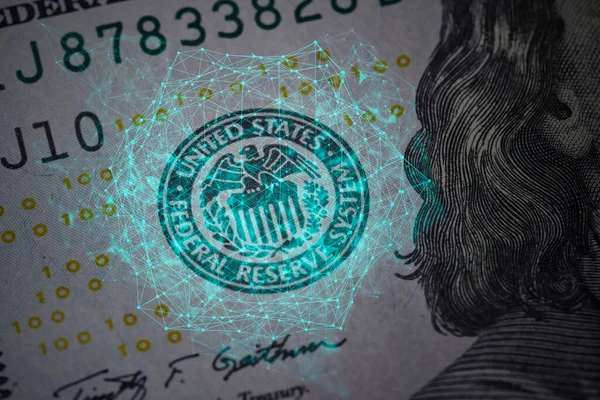Seguridad y nuevas tecnologías en billetes en dólares — Foto de Stock