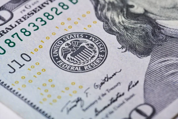 Cropped shot of us dollar banknote — Stock Photo, Image