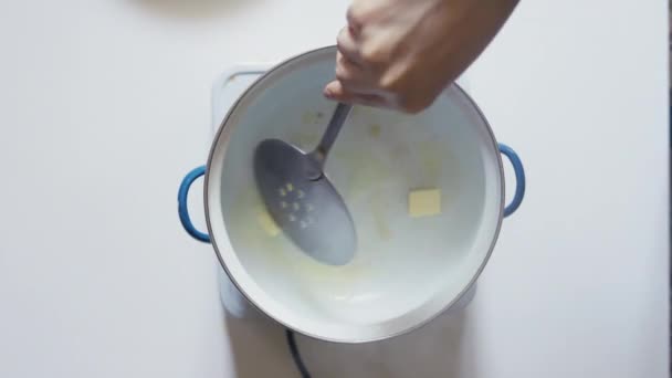 Proceso de preparación de sopa de calabaza saludable — Vídeos de Stock