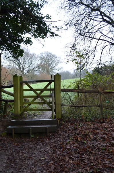 Countryside wooden gate. — Stock Photo, Image