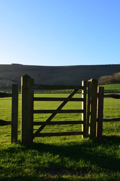 Countryside gate in Sussex, England. — Stock Photo, Image