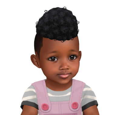 Küçük, şirin, siyah bir çocuk, afro saçlı, izole edilmiş bir portresi var.