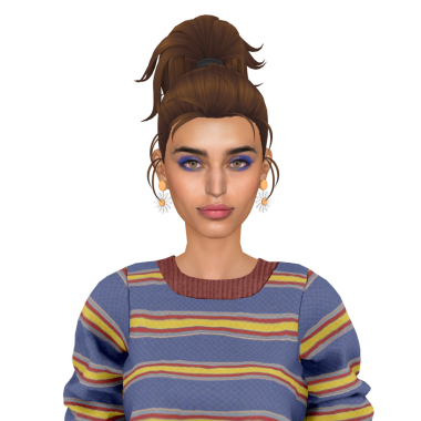 Atkuyruklu, 80 'lerin modası geçmiş güzel bir kadın, izole bir portre.