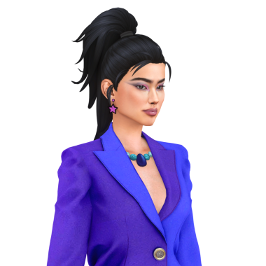 80 'lerin modası geçmiş yüksek at kuyruklu güzel bir Asyalı kadın, izole edilmiş bir portre.