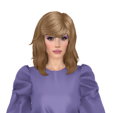 Güzel bir genç kadın, gündelik giyinmiş, 80 'lerin saç stili, izole edilmiş bir portresi var.