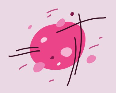 Pembeyle çizilmiş, benekli, noktalı çizgiler.