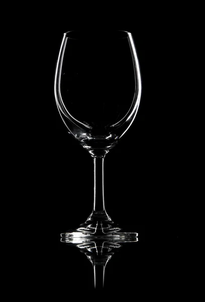 Wineglass-fekete háttér — Stock Fotó