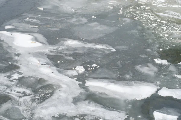 Doku, kırık buz Nehri üzerinde — Stok fotoğraf