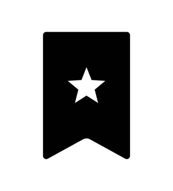 Favori Yer İmleri Yıldızı İzole edilmiş Simge Vektörü İllüstrasyonu