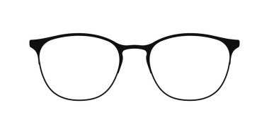 Eyewear frame, spectacles, glasses icon illustration on a white background. Vector graphic design