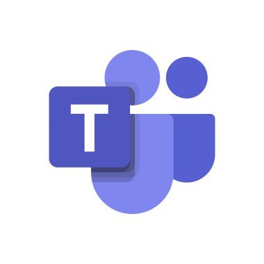 Ekip işbirliği uygulaması beyaz arka planda logo izole ediyor. Vektör illüstrasyonu