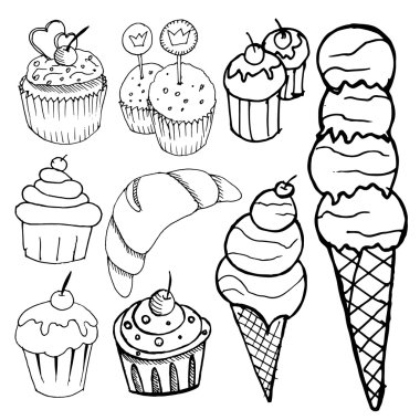 Beyaz arka plan üzerinde ayarla kek.