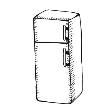 beyaz zemin üzerine buzdolabı.