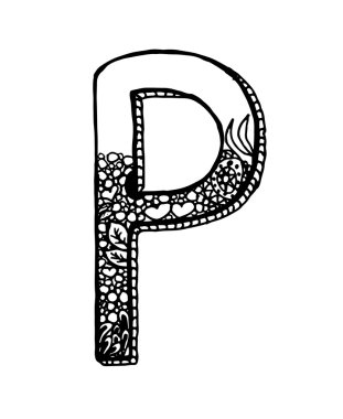 Yarım yamalak harf P.