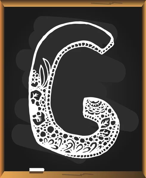 Schetsmatig letter G. — Stockvector