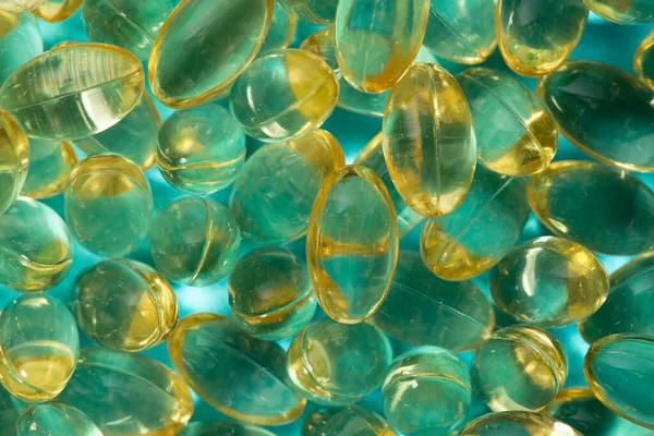 Primer Plano Vitamina Cápsula Aceite Pescado Azul —  Fotos de Stock