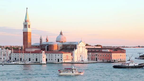 5 paquetes de imágenes. Vistas de Venecia, Italia, puesta del sol — Vídeo de stock