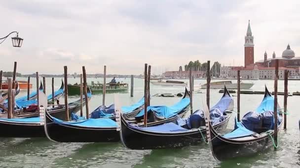 5 Packungen Footage. Blick auf Venedig, Gondeln in Venedig, Italien — Stockvideo