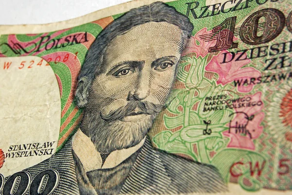 劇作家 芸術家のスタニスロー ワイスピアンスキー 1869年 1907年 を描いた洗練された紙幣 — ストック写真