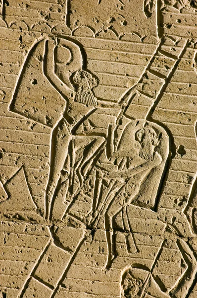 Oude Egyptische Soldaten Die Schilden Een Ladder Gebruiken Vechten Tegen — Stockfoto