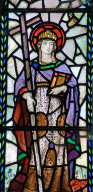 Aziz Helen 'in vitray penceresi. Pencere 100 yıllık..